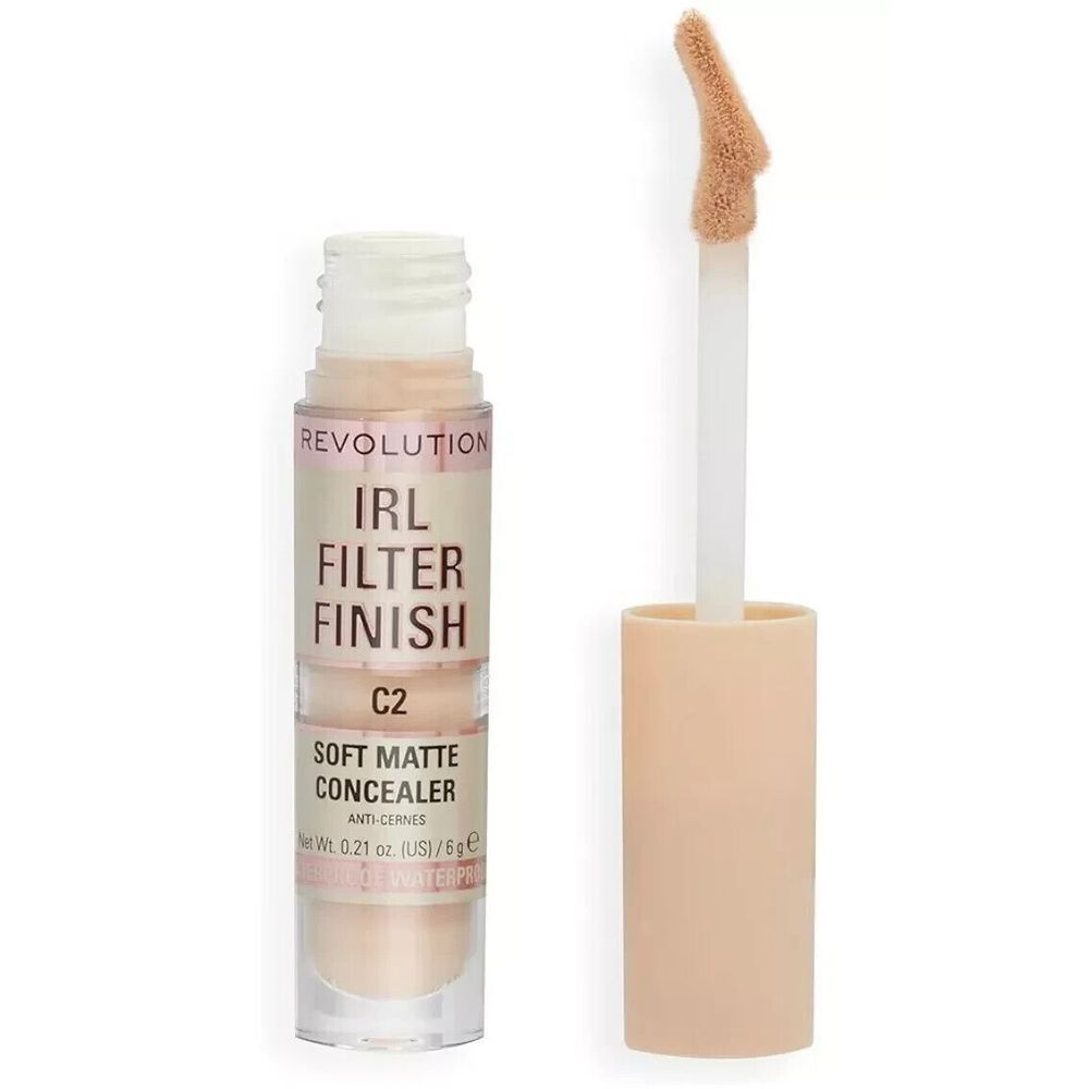 Makeup Revolution IRL Filter Finish C2 Soft Matte Concealer Anti-Cernes New